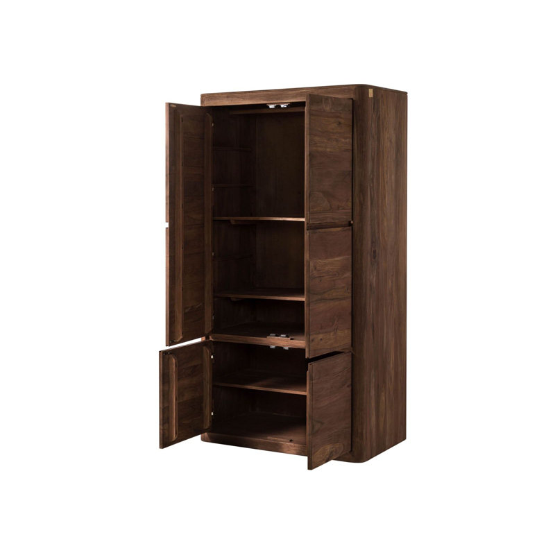 Toronto Solid Wood Wardrobe, Natural / Unfinished