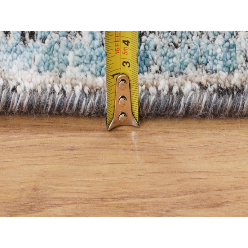 Tapis de Tapis décoratif couloir brun noué à la main 2 pi 8 po x 6 pi 1 po one-of-a-kind