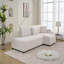 Canapé d'angle en forme de L avec coussins décoratifs