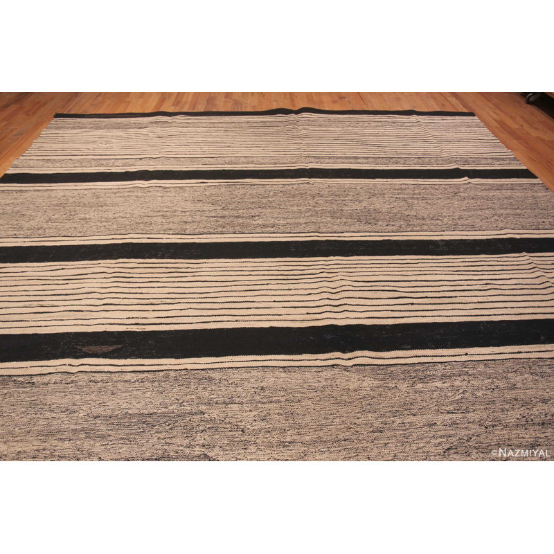 Tapis kilim tissé à plat à motif géométrique abstrait moderne de conception unique