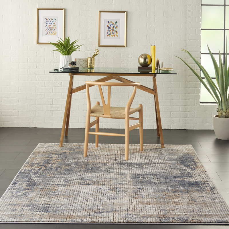 Tapis beige Freeda, Rectangle 3 pi 9 po x 5 pi 9 po