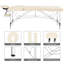 213cm Rectangular Adjustable Folding Table-582123209