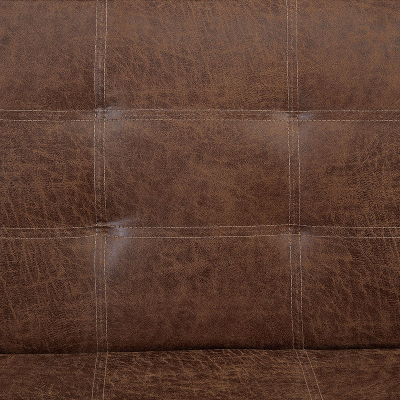 Beaminster 3 Seater Faux Leather Sleeper, Brown