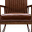 Chaise berçante Haraku en similicuir brun avec cadre en bois massif-1353515753
