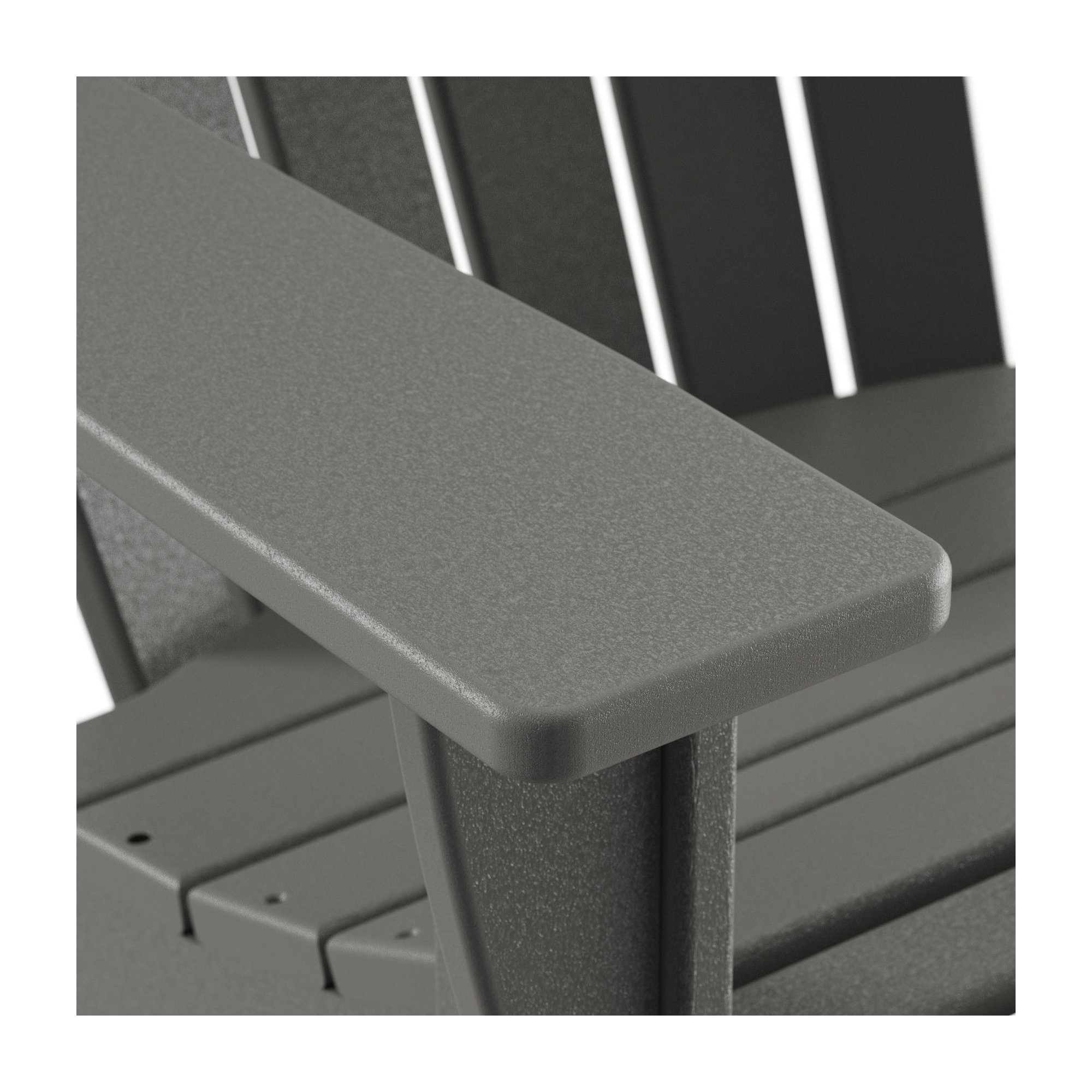 POLYWOOD Nautical Curveback Adirondack Chair, Slate Gray