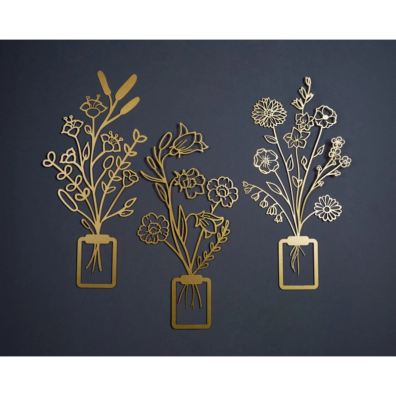 Plants & Flowers Wall Decor on Metal