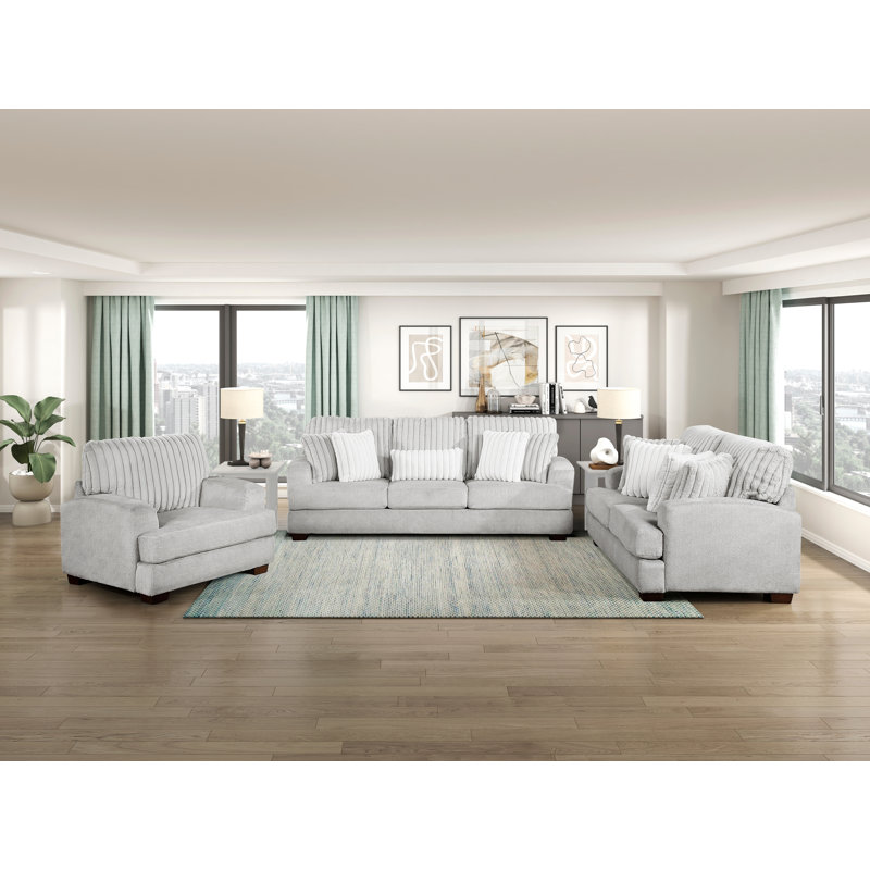 Ensemble de salon 3 pièces, 3 Pcs: Chair, Loveseat, Sofa