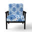 Chaise d'appoint Coastal - Fauteuil Blue Toile-1437635008