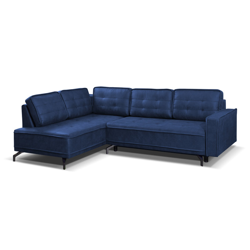 Coppell 4 Seater Sofa Bed, Left Hand Facing, Dark Blue
