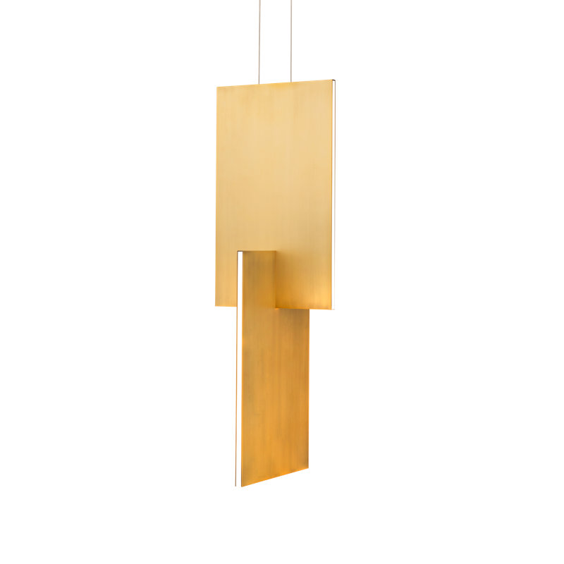 Amari 1 - Light LED Unique/Statement Pendant, Aged Brass