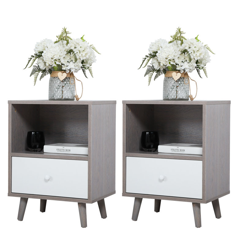 Arcola Nightstand, Cement Gray