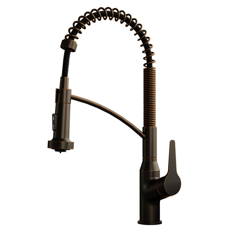 Karran Scottsdale Single-Handle Pull-Down Sprayer Kitchen Faucet, Oil Rubbed Bronze