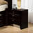 Black Color Simple Contemporary 1pc Nightstand Solid wood Bedside Table Knob Pulls 2-Drawers Bedside Table