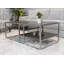 Table basse, table basse, table de salon avec cadre en bois et tablette Kycie