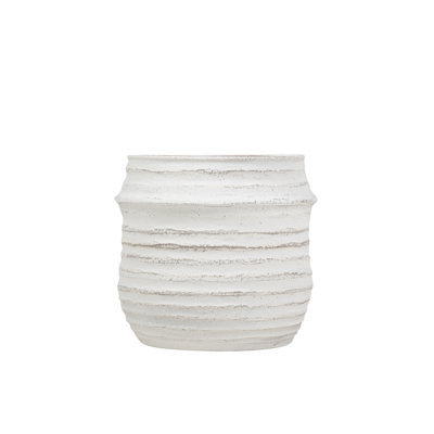 WHITE CERAMIC POT