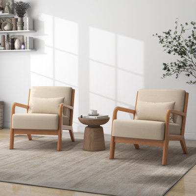 Upholstered Cotton Armchair