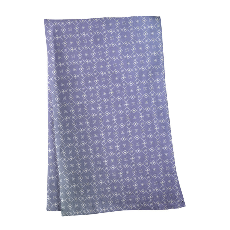 Serviette à thé à motif napperon, Polyester sergé, Mauve