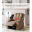 Fauteuil inclinable manuel surdimensionné - Fauteuil inclinable en cuir PU pour adultes avec 2 porte-gobelets-1499920313