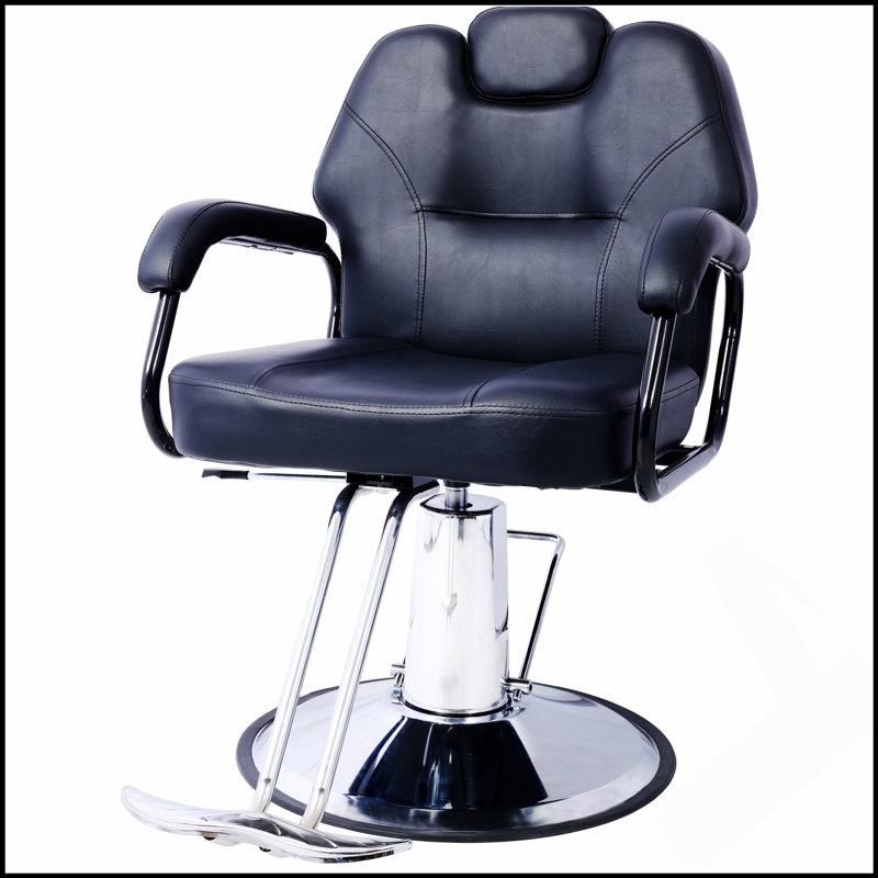 Fauteuil de coiffeur hydraulique professionnel avec siège inclinable et extra large, idéal pour les salons de coiffure et les salons de coiffure