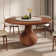 Gullveig Space-Saving Rotating Circle Dining Table With Lazy Susan Solid Wood Vase-Shape