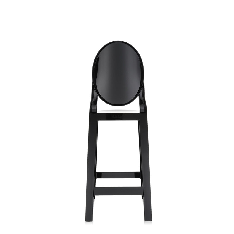 One More Outdoor Bar Stool, 65 cm, Glossy Black
