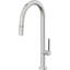 Pull-Down Kitchen Faucet With Button Sprayer - High Arc Spout-1862993676-1862993691