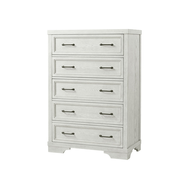 Commode 5 tiroirs Danbury, Colombe blanche