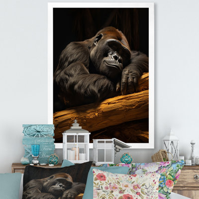 Gorille de la sieste sur toile