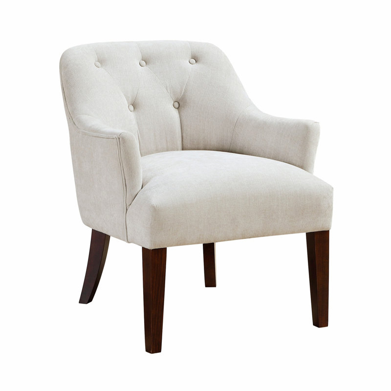 Chaise d'appoint capitonnée, fauteuil rembourré pour l'intérieur, chaise d'appoint simple pour la maison, Tissu gris huître