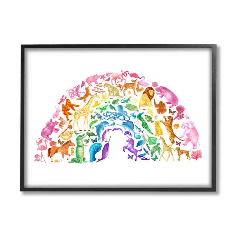 Art texturé à giclée mixte par arc-en-ciel, Giclée encadrée noir minuit, H 11 po x l 14 po x P 1,5 po