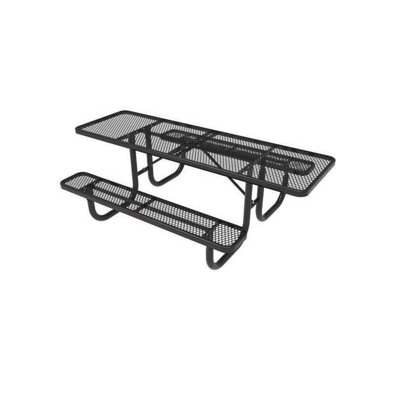 Picnic Table, Black/Black, 30" H x 70" W x 96" L