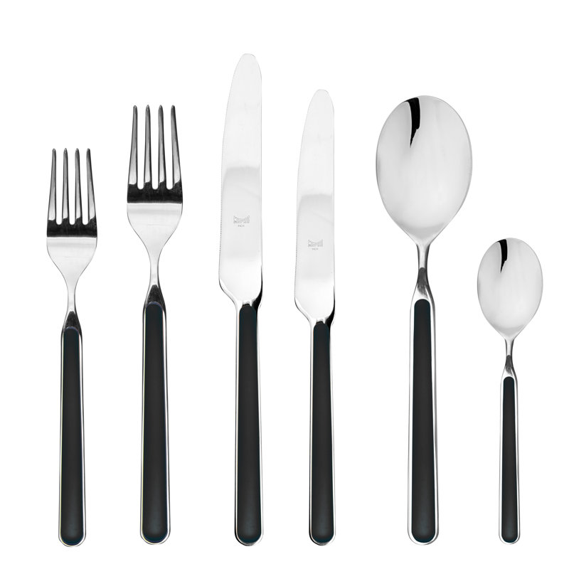 Fantasia Flatware Set - 36 Pieces - Sesame, Black