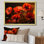 Art floral sur toile coquelicot, impression de champ de fleurs rouges - Champ de coquelicots rouges III
