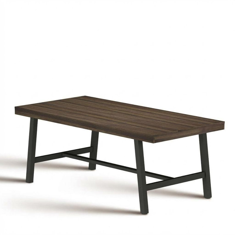 Ensemble de 2 tables de salle à manger spacieuses de 71 po de style campagnard brun pour 8 à 12 tables rectangulaires en bois brun avec pieds réglables, idéales pour la cuisine, la salle à manger ou le salon