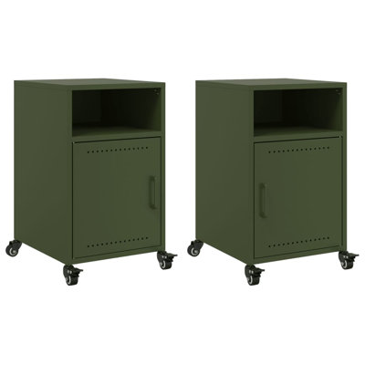 Quammen 36cm W Steel Bedside Table