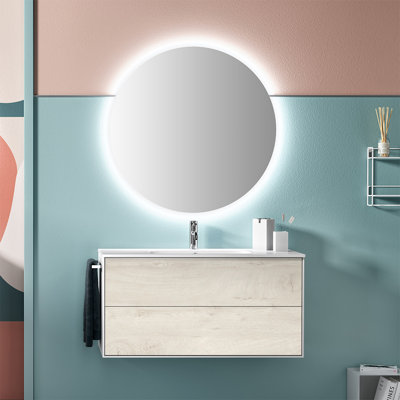Canvar 101mm Single Bathroom Vanity with Drop In Ceramic Basin