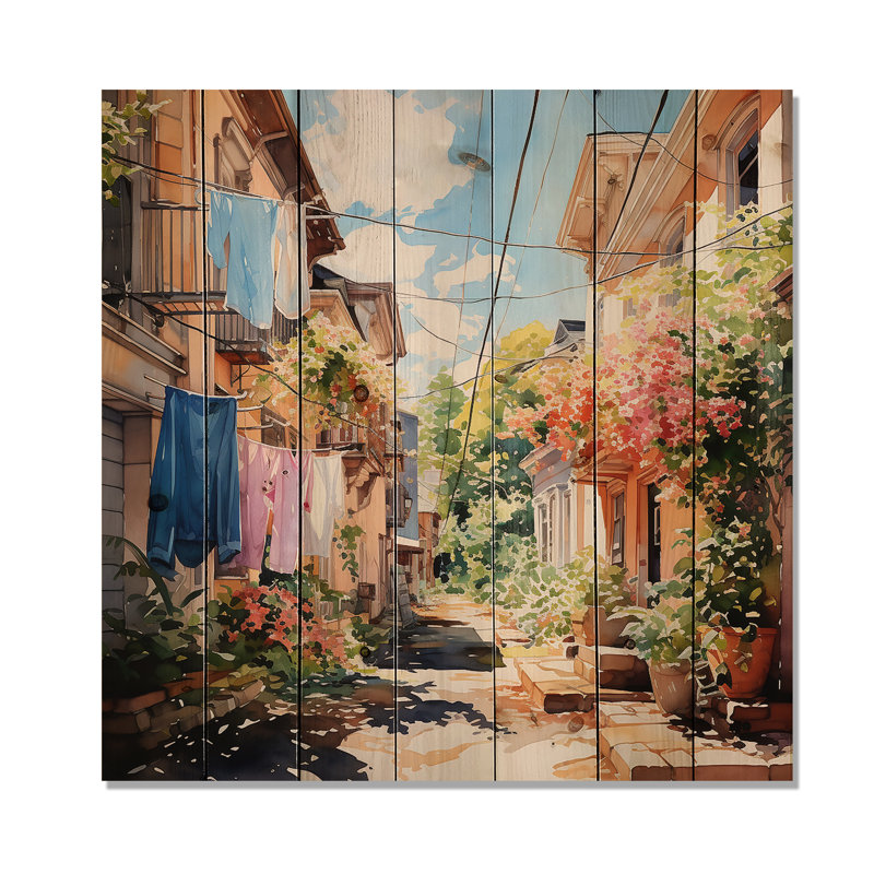 Hewad - Illustration murale en bois sur bois de pin naturel, H 15 po x l 15 po