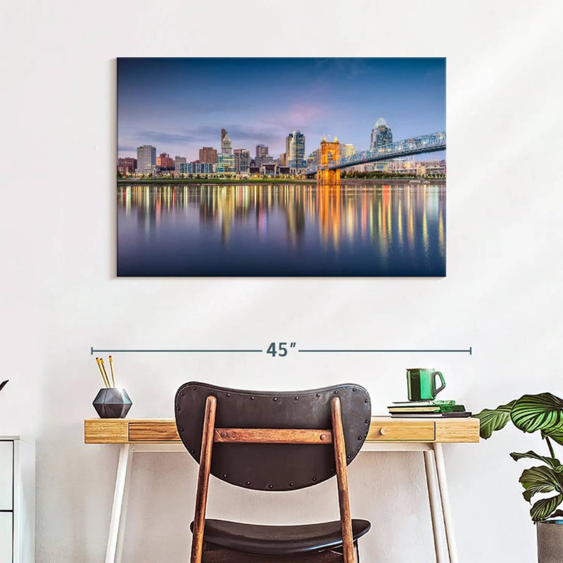 Hannes Cincinnati City Skyline, 26" H x 39" W