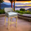 Tabouret d'extérieur en PVC avec coussin Burg-256096550