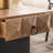Three-Dimensional Embossed Pattern Square Retro Coffee Table With 2 Drawers And MDF Base-1083609984