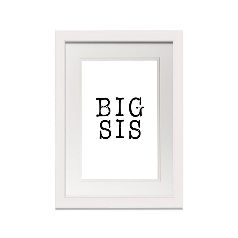 Big Sis, art encadré, H 30 po x l 20 po x P 1 po