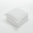 Upholstered Beige Chenille Square Ottoman with Oversized Soft Cushion Top – Fully Compressed, No Assembly Required-1954391192
