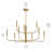 Reines 9-Light Brushed Gold Two-Tier Chandelier-127380299