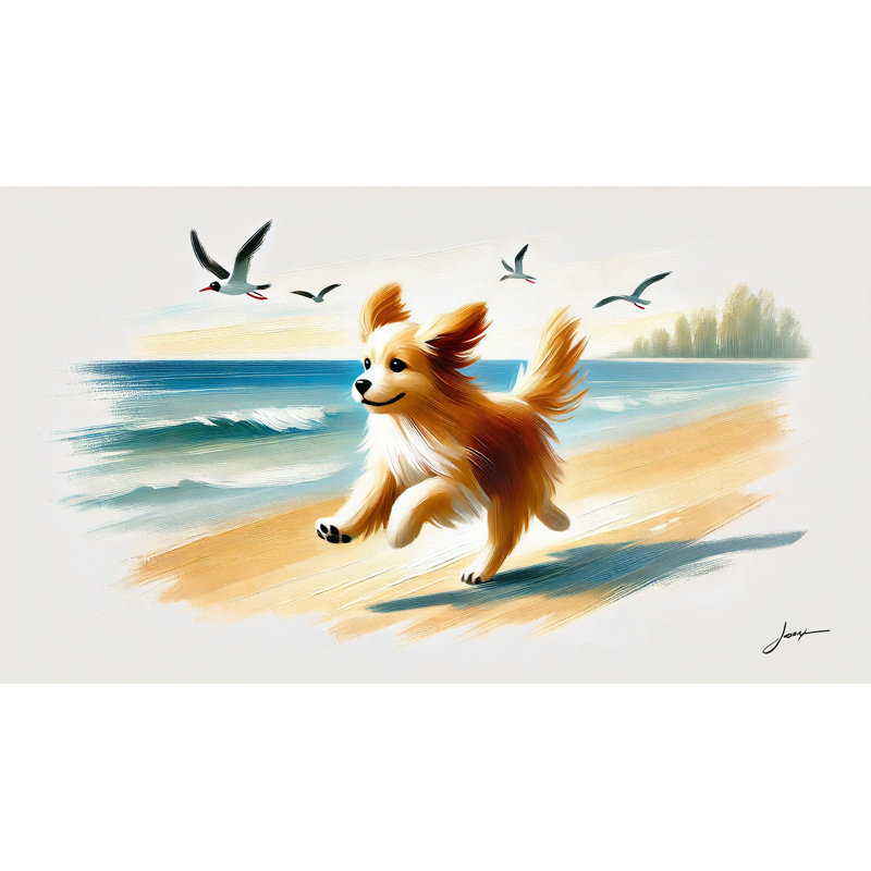Art mural toile bord de mer, H 20 po x l 35 po