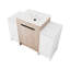 Meuble-lavabo autoportant avec lavabo en céramique et 2 armoires de rangement en céramique, porte, armoire de rangement pour salle de bain-172542173-172542172