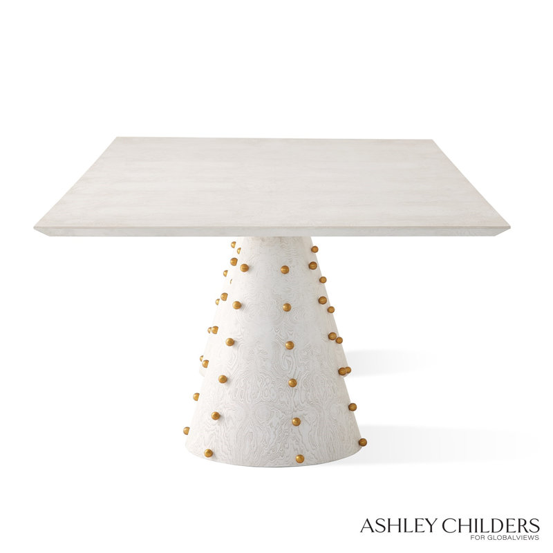 Spheres Rectangle Dining Table-White