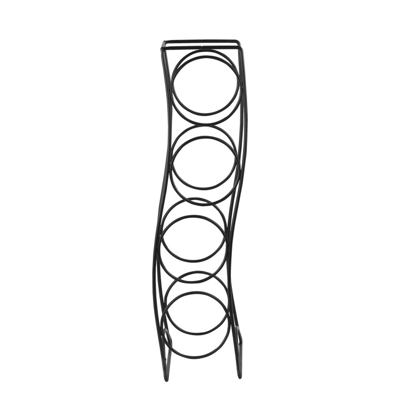 Curve Wine Racks Tabletop Wine Bottle Rack, Black