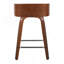 Tabouret de comptoir de style Mid-Century moderne de 24 po avec pivot en bois de noyer et gris anthracite Maya par Lumisource - ensemble de 2