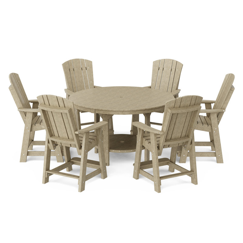 Heritage Pub Counter Set, Weathered Wood, 4