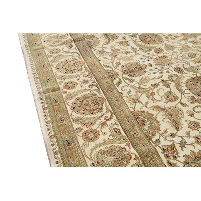 Wool Oriental Area Rug in Ivory